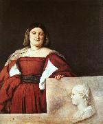  Titian Portrait of a Woman called La Schiavona china oil painting reproduction